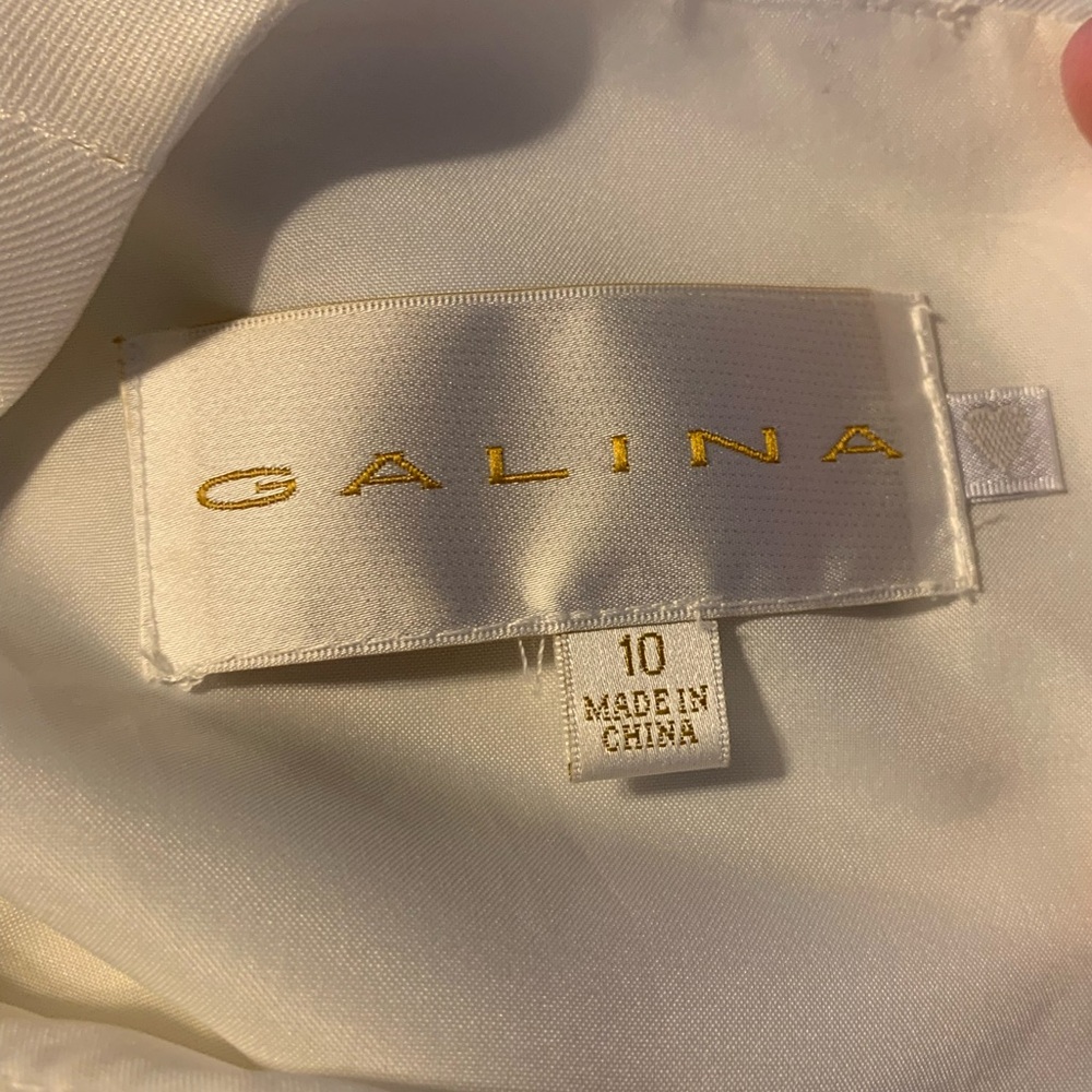 Ivory Short Wedding Gown by Galina